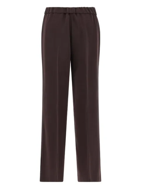 Alberto Biani Cady elastic-waistband straight trousers Brown CC872AC003061
