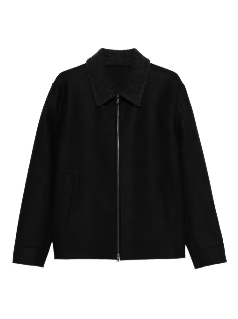 Harris Wharf London zip-front collar shirt jacket CH9341MLKW199