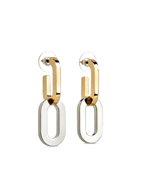 Kenneth Jay Lane link oval-shape earrings Gold 4933EGS