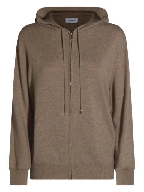 Malo zip-up cotton hoodie Brown DXK040F1L21E3294