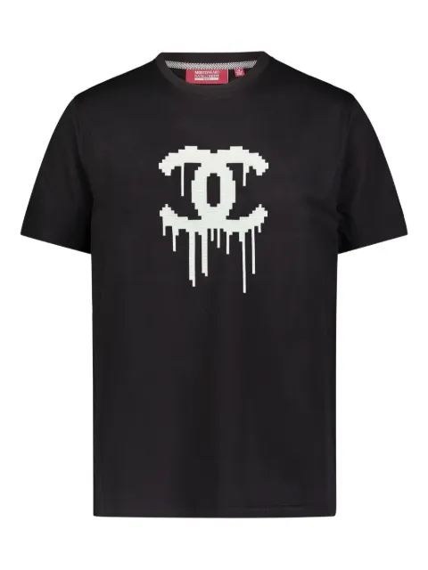 Mostly Heard Rarely Seen 8-Bit double C drip T-shirt Black MHEB02BFT04