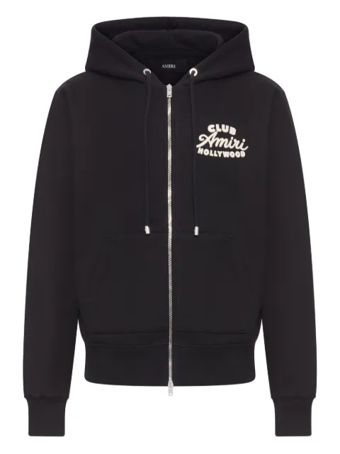 AMIRI Club Amiri zip-up hoodie Black AMJYHD1123
