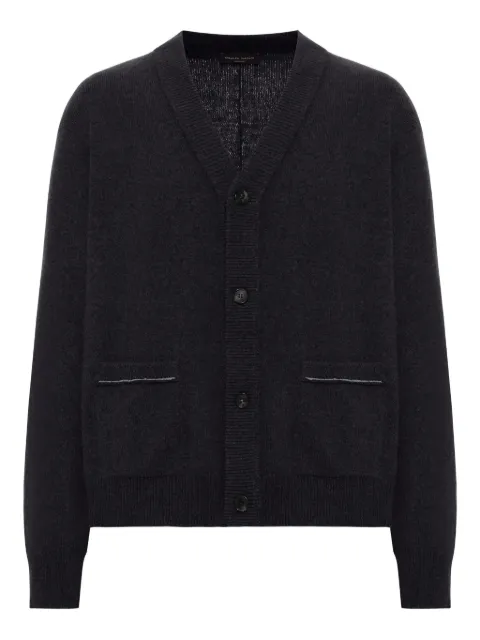 Roberto Collina wool V-neck cardigan Black 253M40210