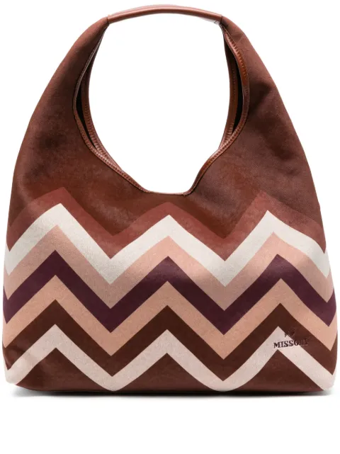 Missoni chevron-pattern shoulder bag Red MI10060S044