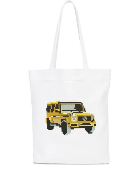 Mostly Heard Rarely Seen 8-Bit car-print tote bag White MHEB08BEA03