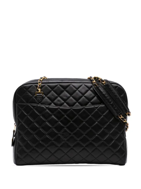 CHANEL Pre-Owned 1996-1997 Quilted Lambskin shoulder bag Black SWS1T9T0T0Y9ILPS