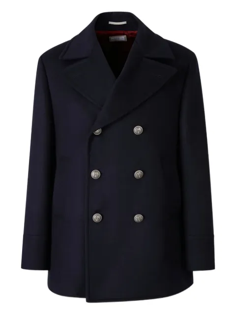 Brunello Cucinelli double-breasted buttoned coat Blue MY4967026KCX200