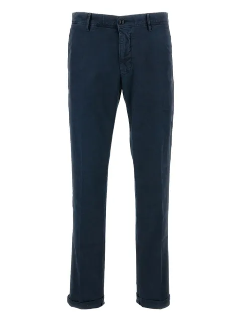 Incotex cuffed cotton trousers Blue 18S1004611E827