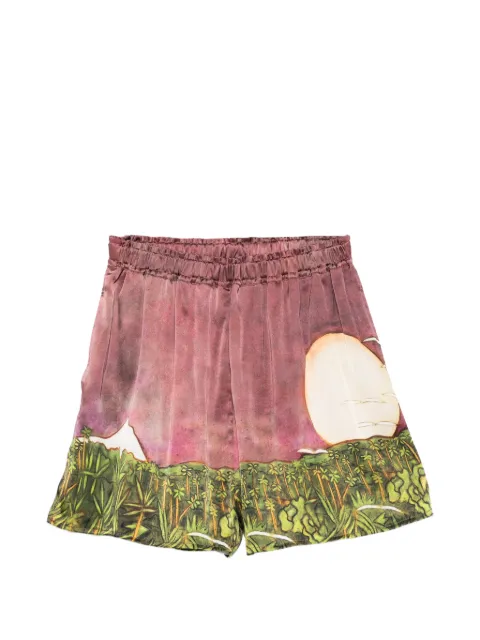 Donde Esteban La Sierra elasticated-waist shorts Purple D01S02A