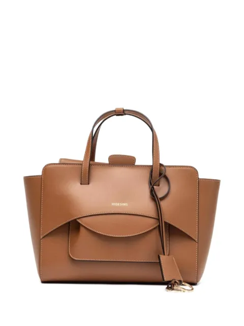 HIDESINS medium Flap logo-detail handbag Brown FL12TR