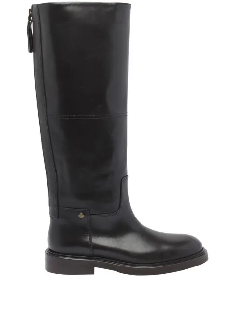 POEVE leather boots Brown EV01TESTADIMORO