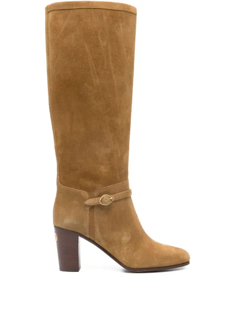 Valentino Garavani Pattie crust leather boots 75Mm Brown WS0LD6DHU