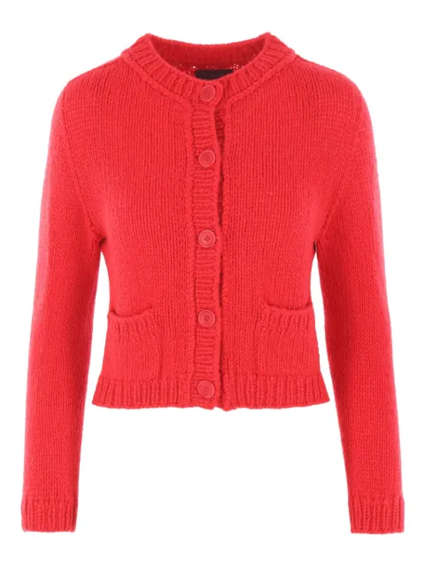 WOMMELSDORFF BERLIN patch-pocket button cardigan Red LOLATOMATO