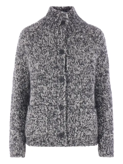 WOMMELSDORFF BERLIN high-neck patch-pocket cardigan White PINAPANDAOFFWHITE
