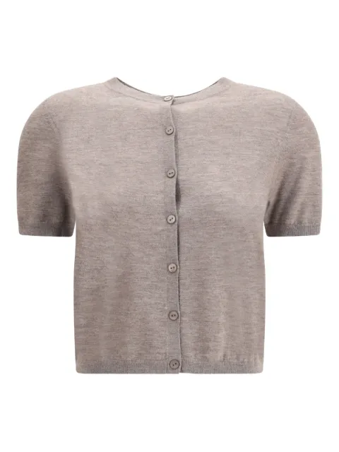Lisa Yang Charlotte short-sleeve cardigan Grey 2025360