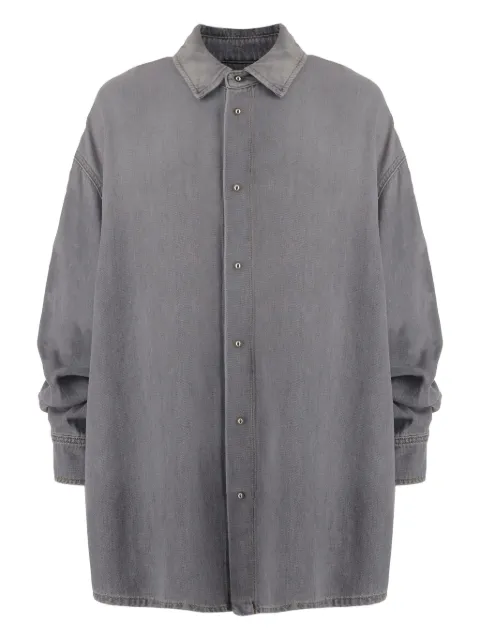 DARKPARK gathered-sleeve denim shirt Grey WSH16TBW01W115