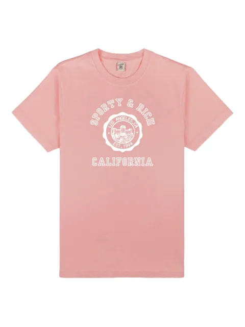 Sporty & Rich graphic-print T-shirt Pink TO089625508P141