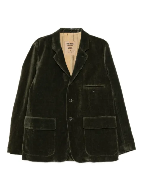 Uma Wang velvet blazer Green W5MUM6513