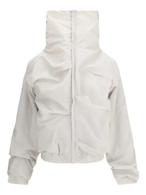 ALAINPAUL high-neck panelled jacket White S4MTO06