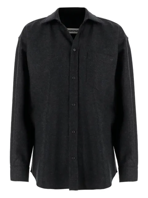 DARKPARK patch-pocket wool shirt Black WSH04FAW020075