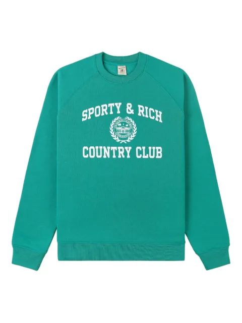 Sporty & Rich graphic-print crew-neck sweatshirt Green ST082625218GR37