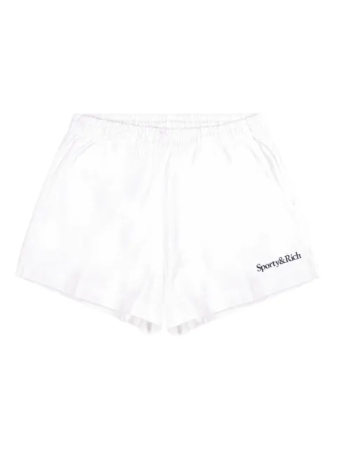 Sporty & Rich logo-embroidered shorts White SH052625300WH01