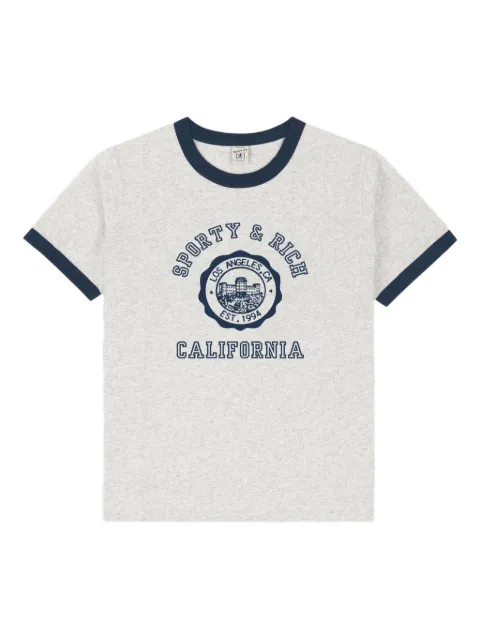 Sporty & Rich graphic-print T-shirt Grey TO088625508GY18