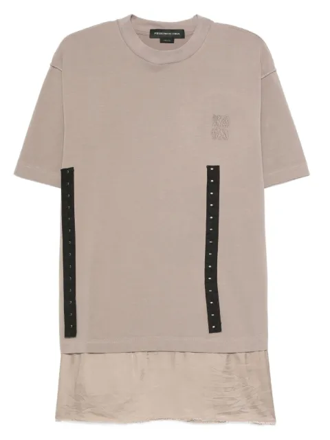 FEDERICO CINA panelled crew-neck T-shirt Brown FCCOTS0101DC