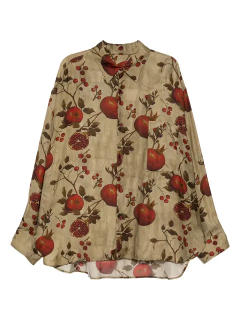 Uma Wang all-over print shirt Green W5MUM1502