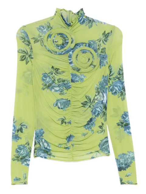 Magda Butrym floral-print gathered top Green 214725