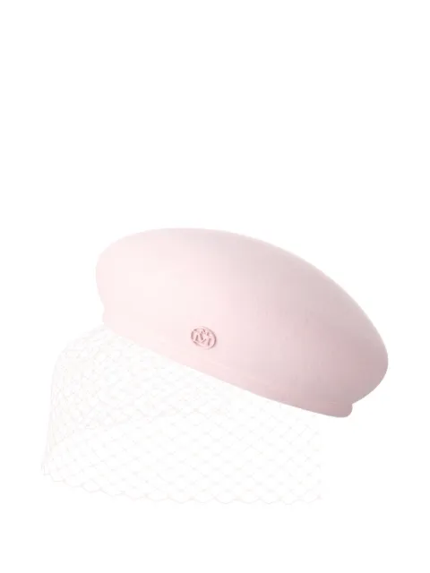 Maison Michel Bonnie veil beret hat Pink 1088029002