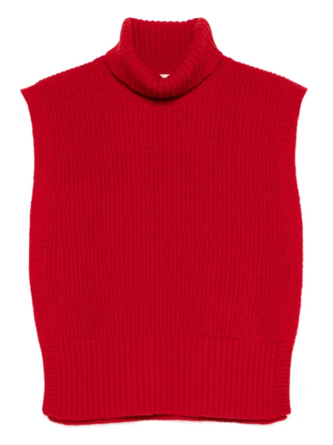 DAVANTINO turtleneck sleeveless wool sweater Red DAV0105