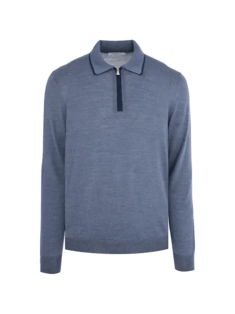 Gran Sasso Tennis zip-fastening polo shirt Blue 5714613125