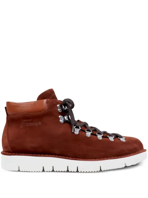 Fracap suede lace-up hiking boots Brown M128102