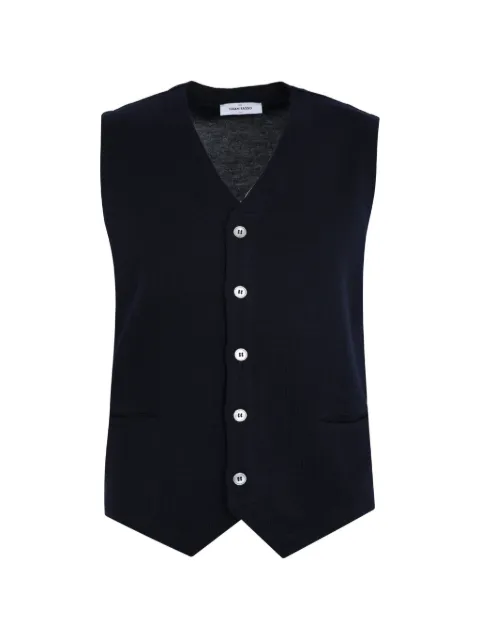 Gran Sasso V-neck button vest Blue 5617014252