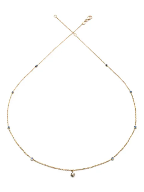 We by WHITEbIRD 18K yellow gold Holly sapphire and diamond necklace Yellow WBNHOLOJSPBDIA