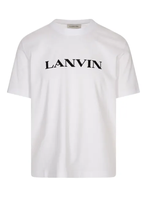 Lanvin logo-embroidered cotton T-shirt White RMTS0012J300H25