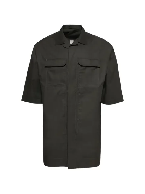 Rick Owens flap-pocket short-sleeve shirt Green RU02D6298P