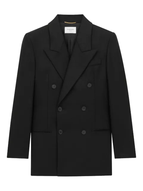 Saint Laurent double-breasted wool blazer Black 830671Y2H70