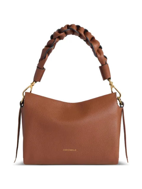 Coccinelle small Boheme braided-handle leather tote bag Brown E1M50580101