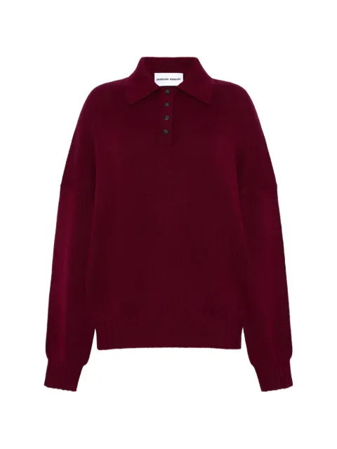 Emerson Renaldi button knitted polo top Red EME2025018