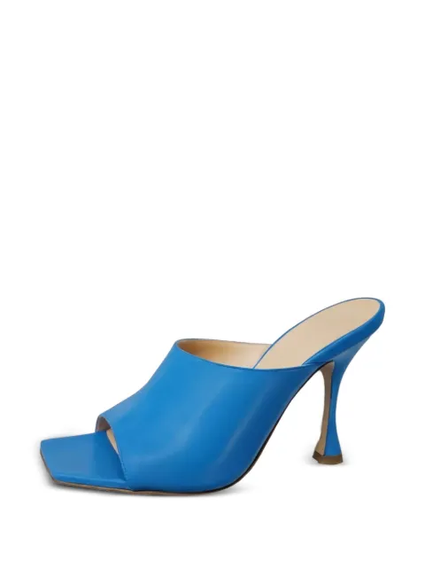 Magda Butrym square-toe leather sandals Blue 509521