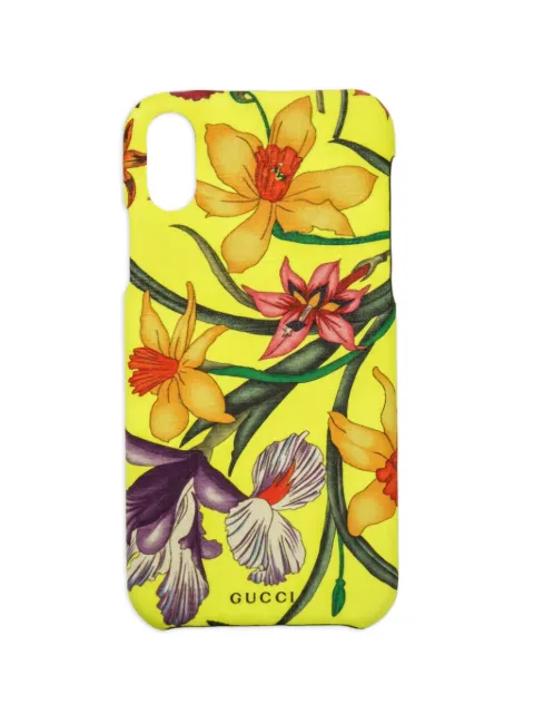 Gucci Flora-print iPhone X/XS case Yellow 550800