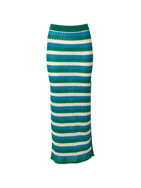 Dodo Bar Or June striped maxi skirt Green DBO4034