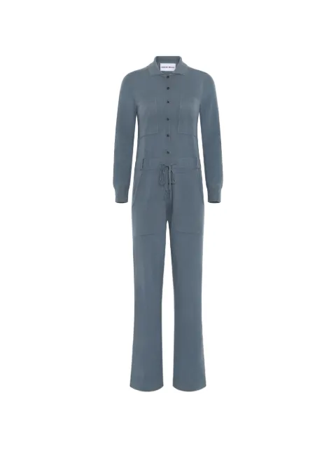 Emerson Renaldi drawstring button-front jumpsuit Blue EME2024011