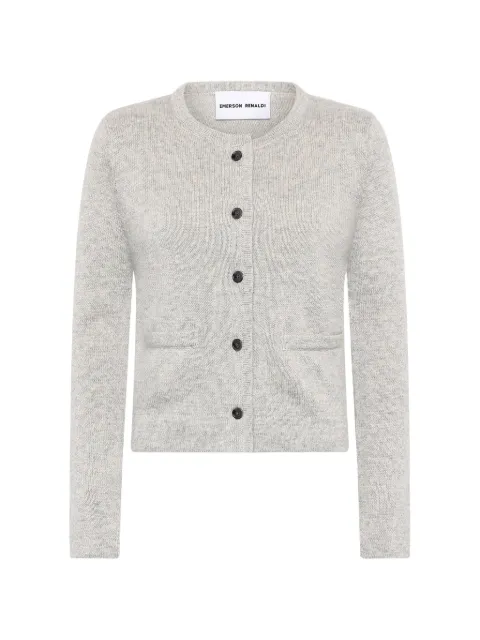 Emerson Renaldi button-front welt-pocket cardigan Grey EMS25009