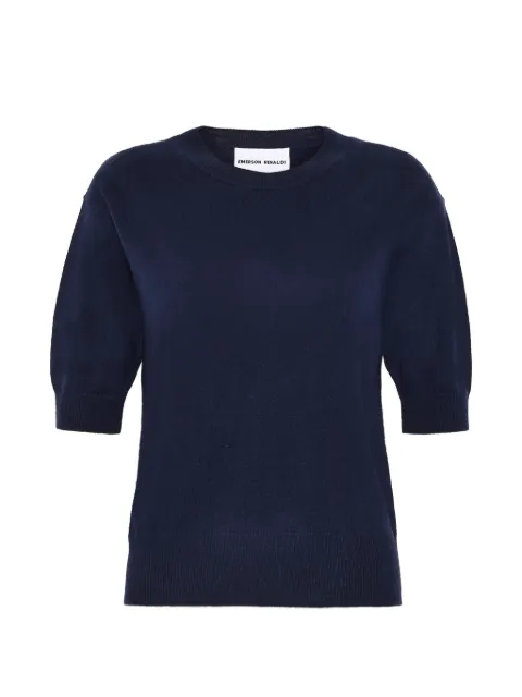 Emerson Renaldi short-sleeve knitted sweater Blue EMS25003