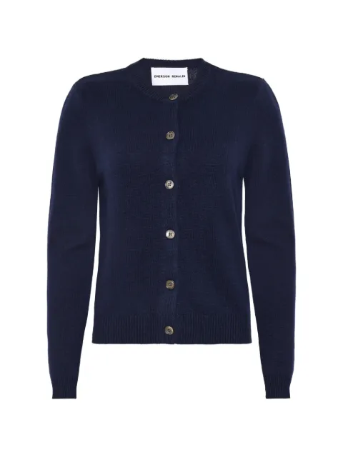 Emerson Renaldi button-fastening crew-neck cardigan Blue EMS25001