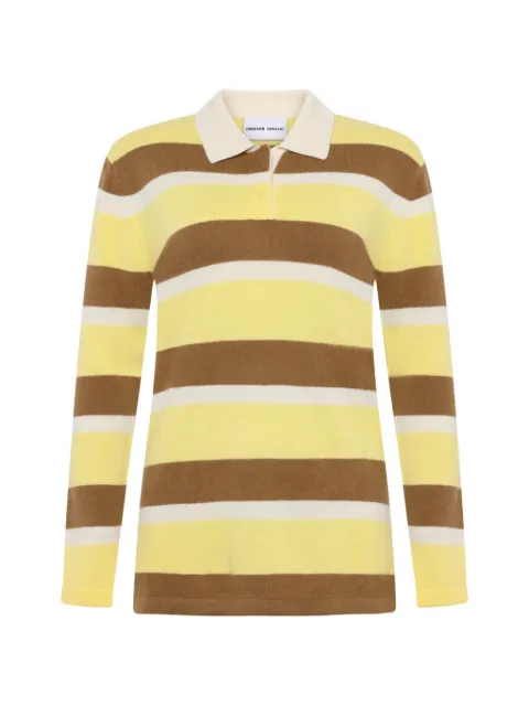 Emerson Renaldi striped collared polo shirt Yellow EMMW2505