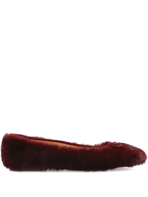 ODISSI Lou bow-embellishment ballet flats Red OD44000C22102